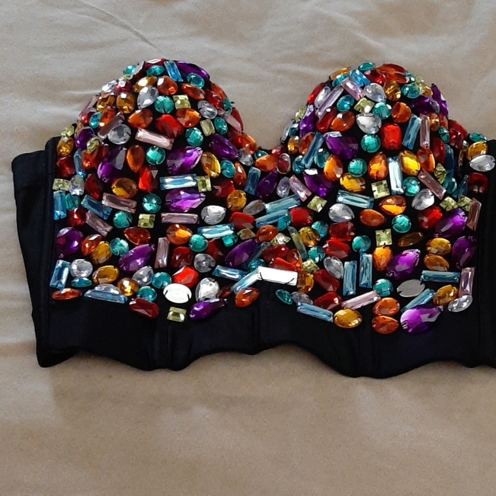 Rhinestone bustier